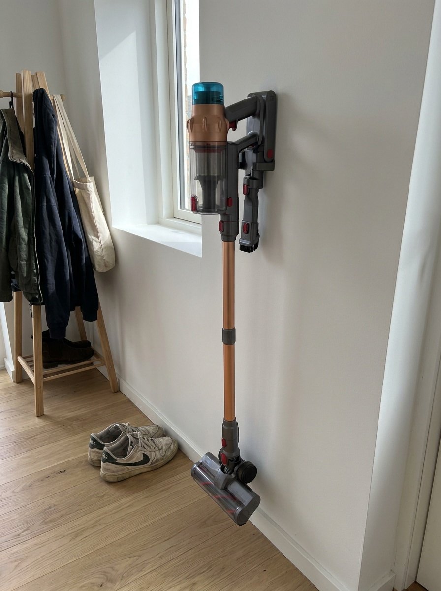 Purco V18 på vægholderen i entréen